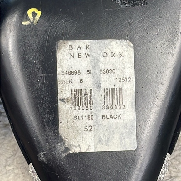 New Stella Luna Silver Glitter Cap Toe Sling Back Heels Black Sz 36 - Picture 10 of 14